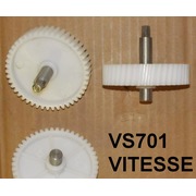 VS701 Шестерня мясорубки VITESSE (D=82mm, зуб косой-46шт, с метал-штоком 6-граней) {45}