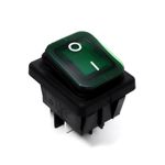 SWT712UN  Выключатель BIPOLAR GREEN LIGHT SWITCH 16A 6,3mm (Bipolar with green light. 16A, 250V. Faston: 6,3mm. Temperature: 120/55°C. 4 contacts. 3/4HP, 125/250V. 20A125V, 16A/250V.) зам. {}