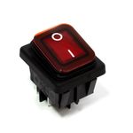 SWT713UN  Выключатель BIPOLAR RED LIGHT SWITCH 4C 16A 6,3mm (Bipolar with red light. 16A, 250V. Faston: 6,3mm. Temperature: 120/55°C. 4 contacts. 3/4HP, 125/250V. 20A125V, 16A/250V.) зам. {}