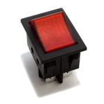 SWT715UN  Выключатель BIPOLAR RED LIGHT BUTTON 16A 22x30mm (16(4)A, 250V, 4 faston. Size: 22x30mm.) зам. {}