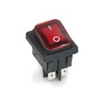 SWT722UN  Выключатель BIPOLAR RED LIGHT SWITCH 20A 6,3mm (Bipolar with red light. 20(10)A, 250V. Faston: 6,3x0,8mm. 4 contacts.) зам. {}