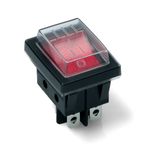 SWT733UN  Выключатель BIPOLAR RED LIGHT SWITCH 15A (With rubber protection, 4 contacts. 15A 250V, 20A 125V.) зам.SWT720UN {}