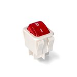 SWT734UN  Выключатель BIPOLAR RED LIGHT SWITCH 16A (Bipolar with red light, white body. 16A 230V. 4 contacts, 6,3mm. Dimensions:22x30mm.) зам. {}