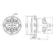 .RK-DW-66 Мотор пылесоса 1400w H=136/45.5mm, D145/28 (китай) / VAC011UN, 11me65  {}